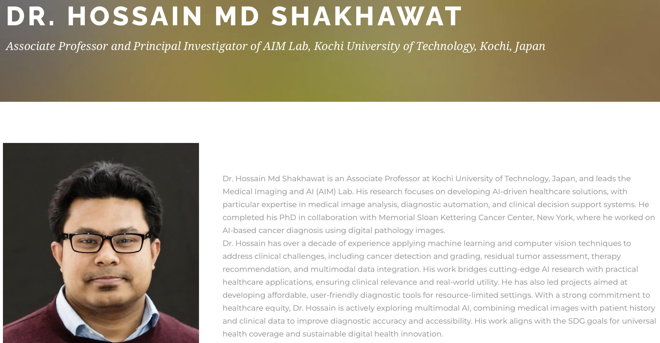 Invited Talk at the 7th International Conference on Healthcare, SDGs and Social Business, Japan